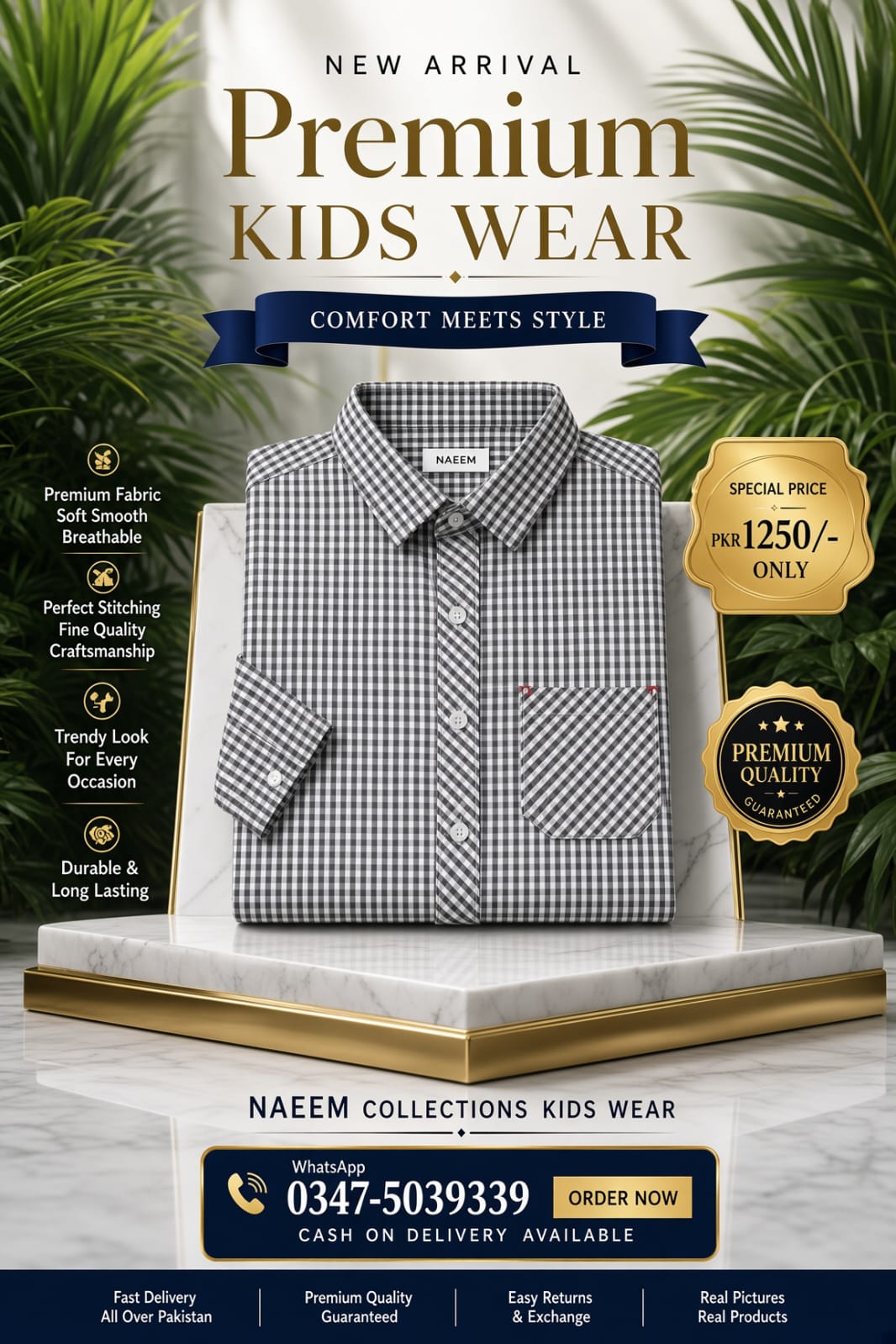 Premium Kids Check Shirt