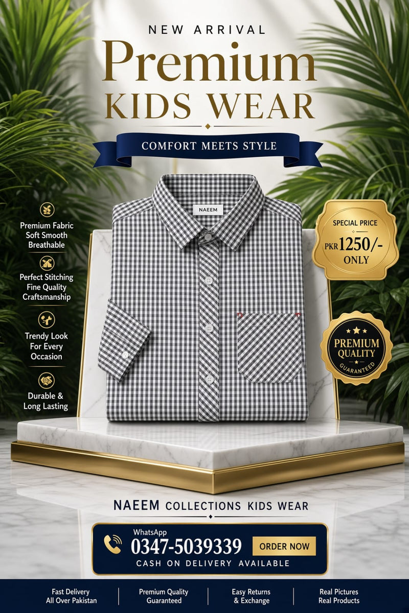Premium Kids Check Shirt