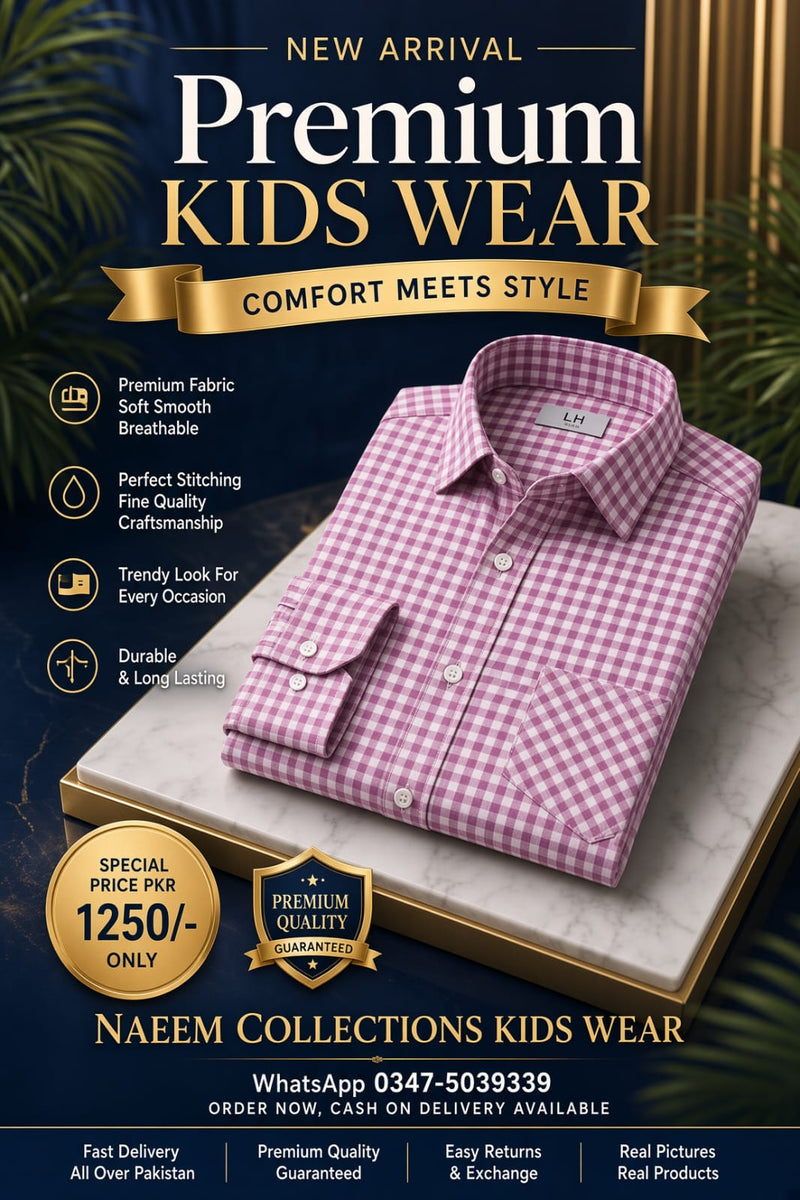 pink check shirt kids