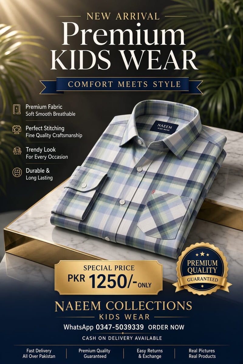 faded line check shirt kids